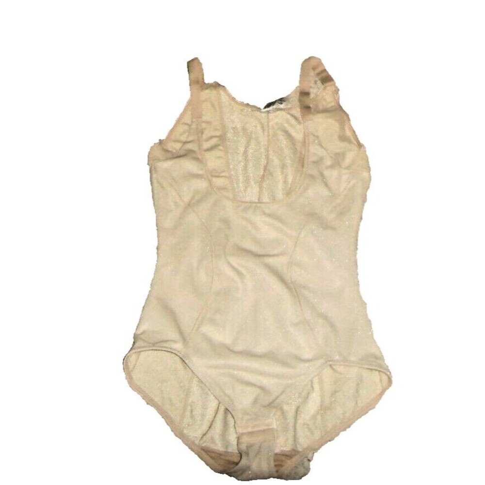 FLEXEES Beige All In One Full Torso Under bust Shaper Shapewear 2656 Size Large